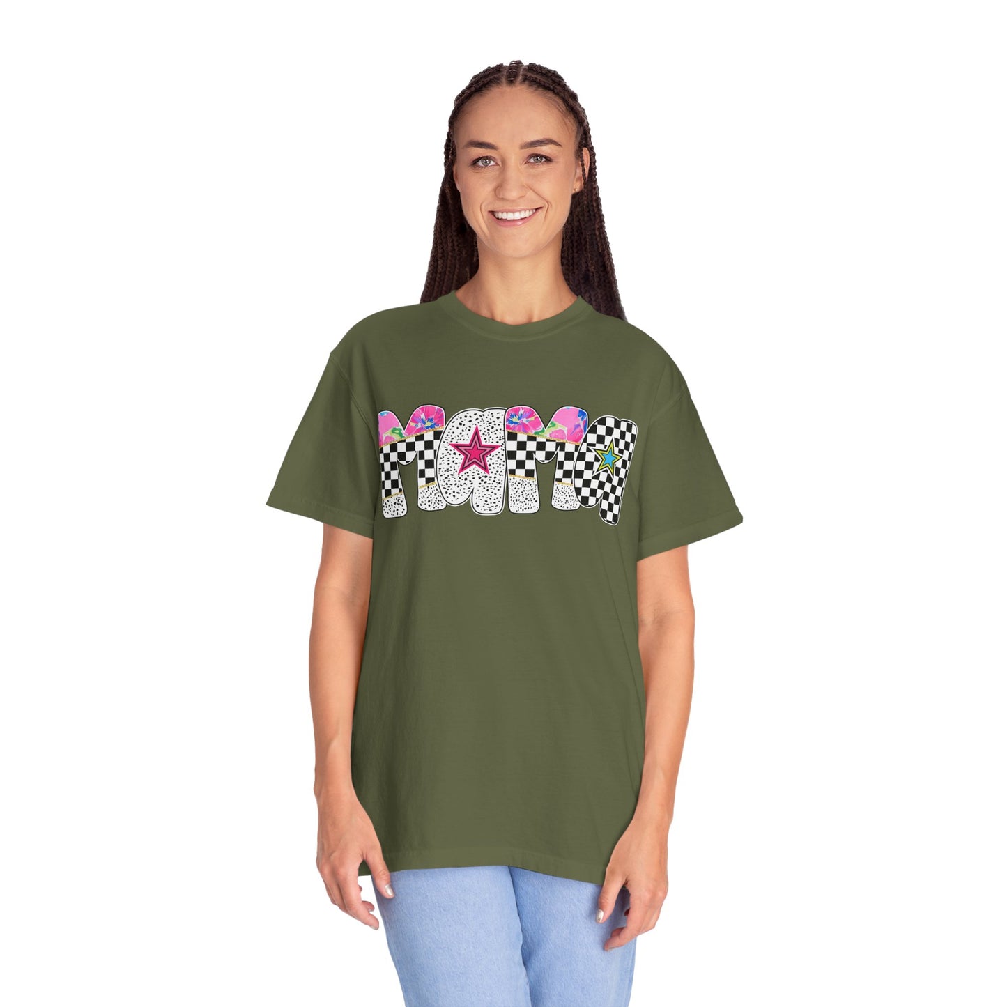 Comfort Colors Retro Vibe Mother's Day T-Shirt with Star Design Asst. Colors & Sizes