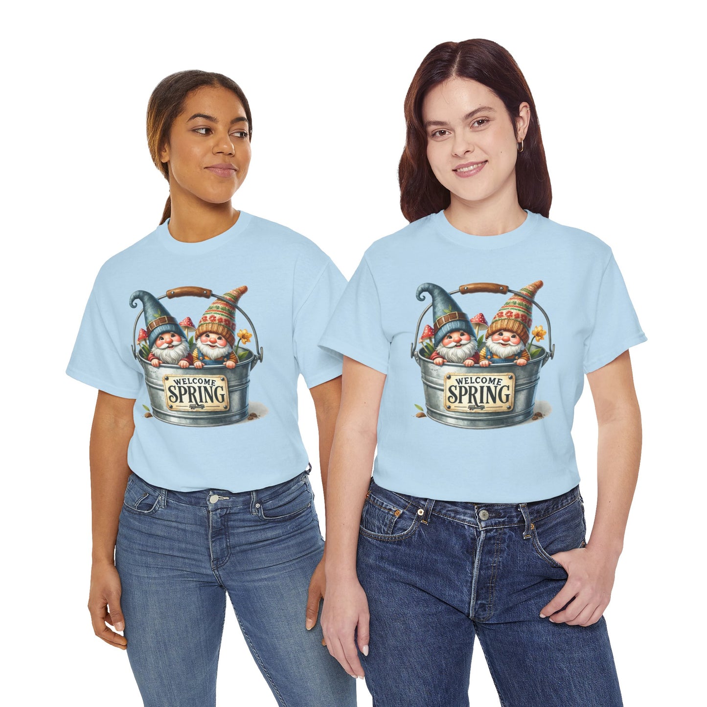 Welcome Spring Graphic Tee - Unisex Heavy Cotton Tee for Seasonal Celebrations