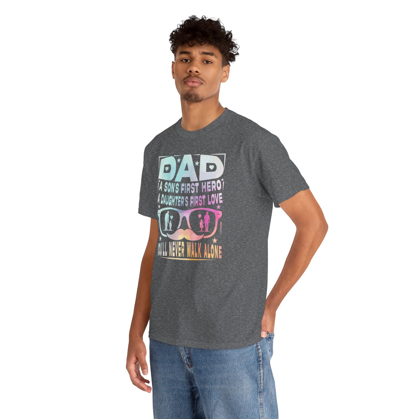 Gildan 5000 Dad Hero T-Shirt - Father's Day Gift - Heavy Cotton Tee Asst. Colors & Sizes