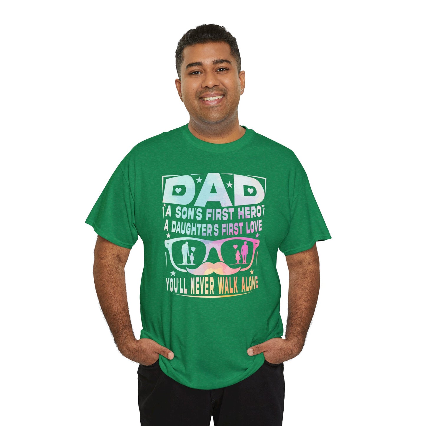 Gildan 5000 Dad Hero T-Shirt - Father's Day Gift - Heavy Cotton Tee Asst. Colors & Sizes
