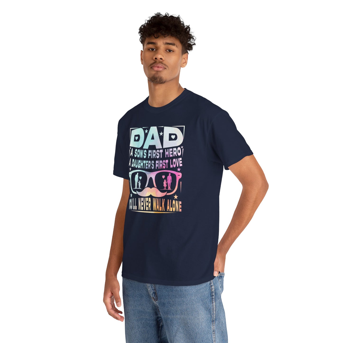 Gildan 5000 Dad Hero T-Shirt - Father's Day Gift - Heavy Cotton Tee Asst. Colors & Sizes