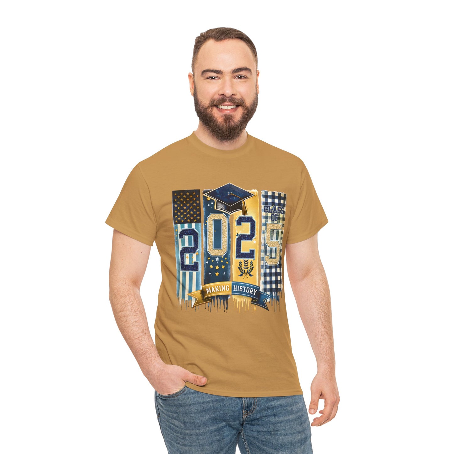 Gildan Graduation 2025 Heavy Cotton Tee - Making History Unisex Shirt Unisex Available in Asst. Sizes & Colors