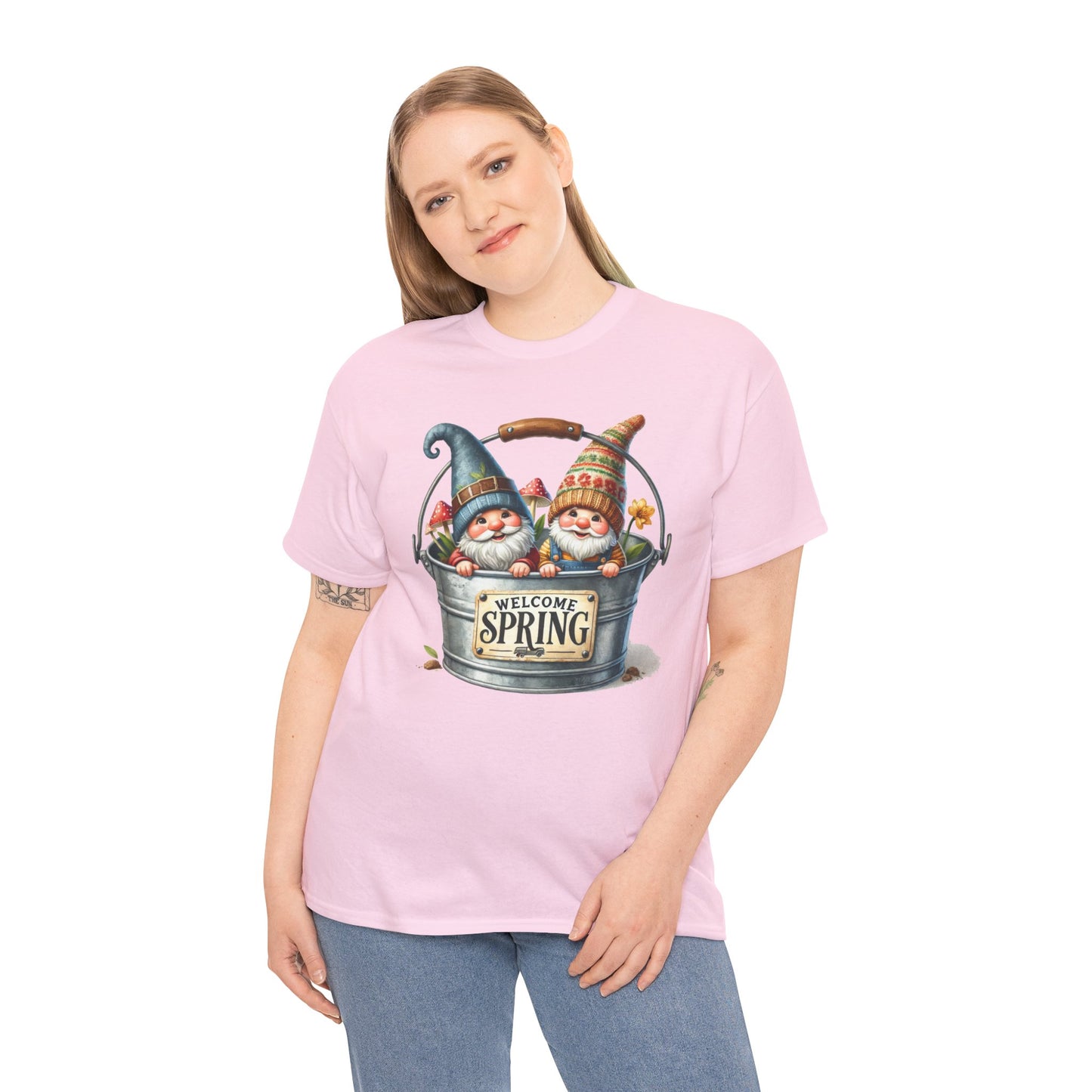 Welcome Spring Graphic Tee - Unisex Heavy Cotton Tee for Seasonal Celebrations