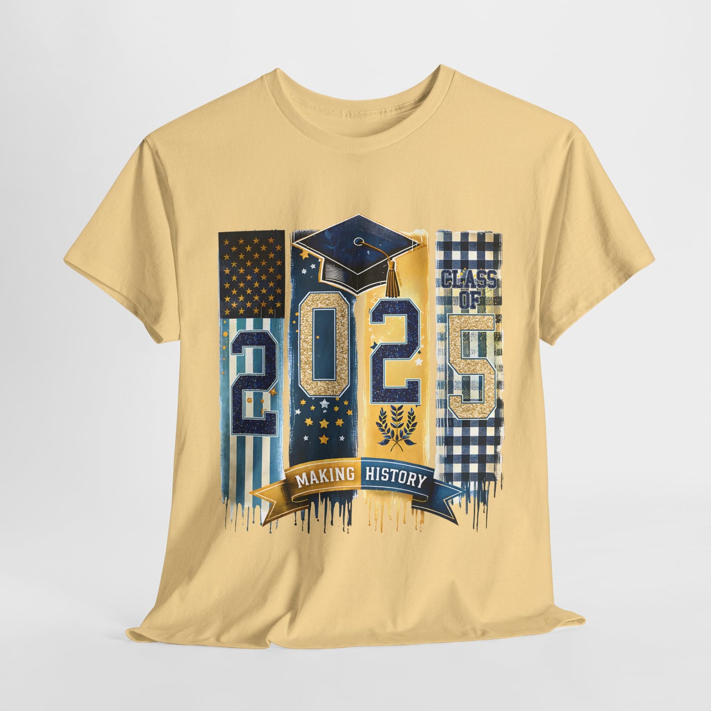Gildan Graduation 2025 Heavy Cotton Tee - Making History Unisex Shirt Unisex Available in Asst. Sizes & Colors