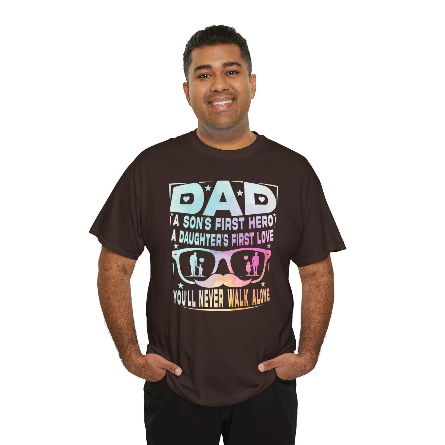 Gildan 5000 Dad Hero T-Shirt - Father's Day Gift - Heavy Cotton Tee Asst. Colors & Sizes