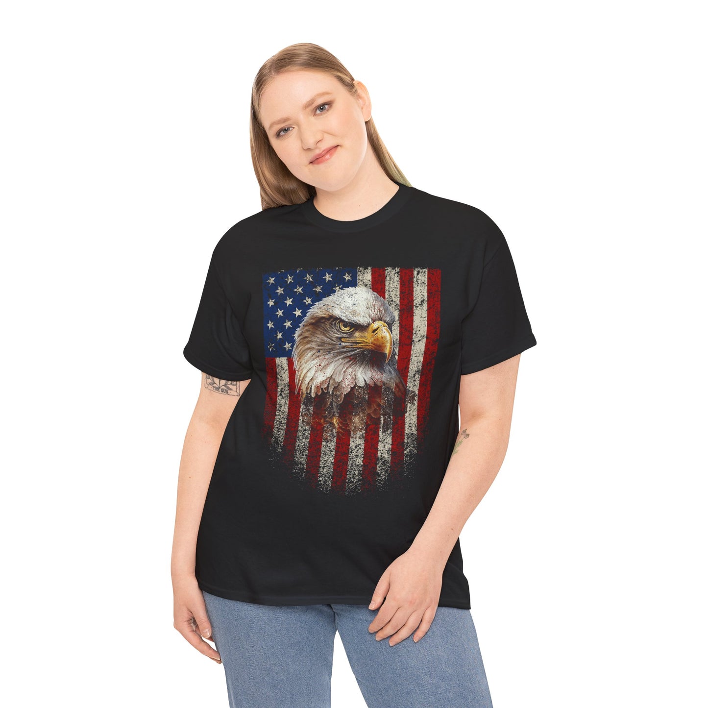 Bald Eagle American Flag T-Shirt | Patriotic Eagle Tee