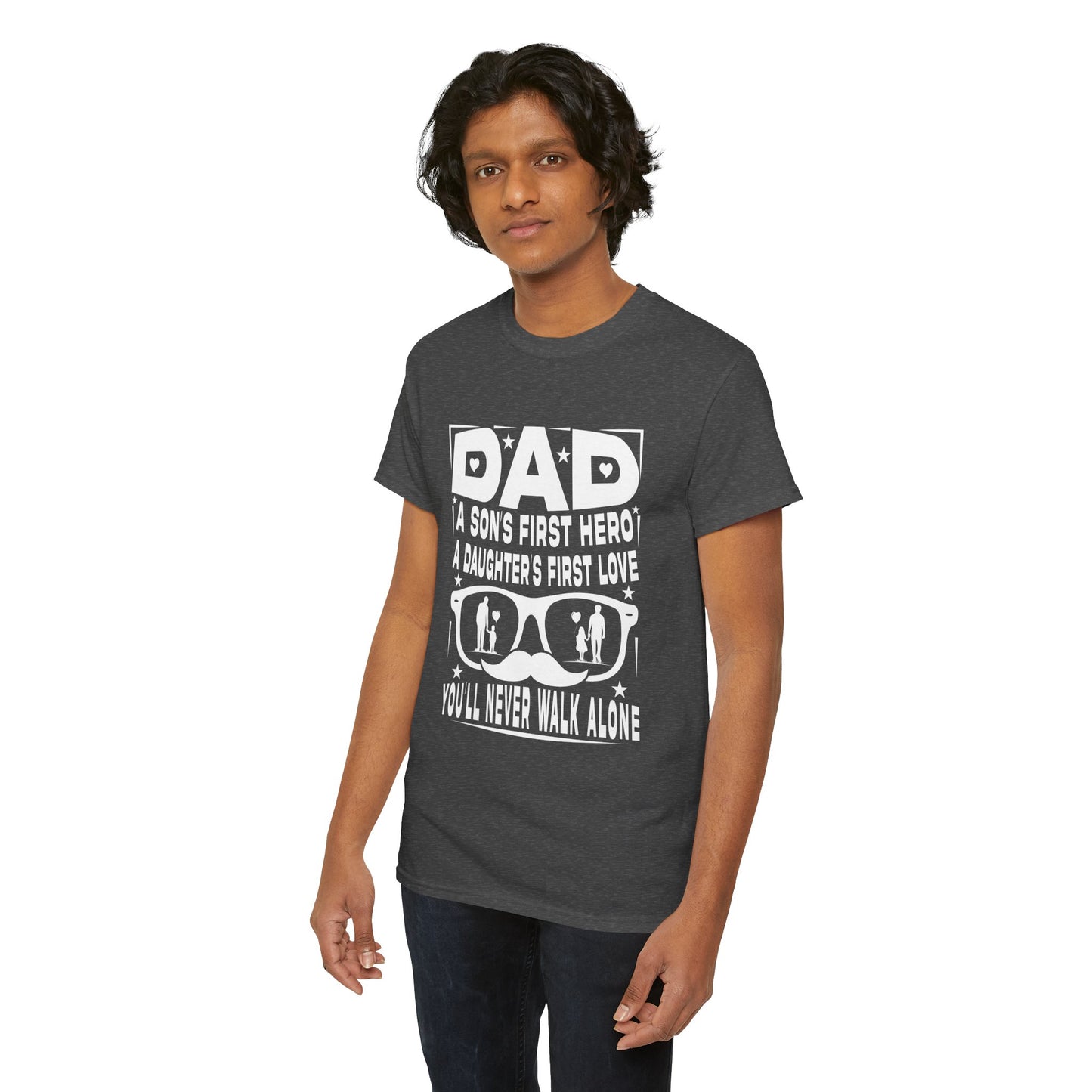 Dad Hero Unisex Heavy Cotton Tee - Perfect Gift for Father's Day