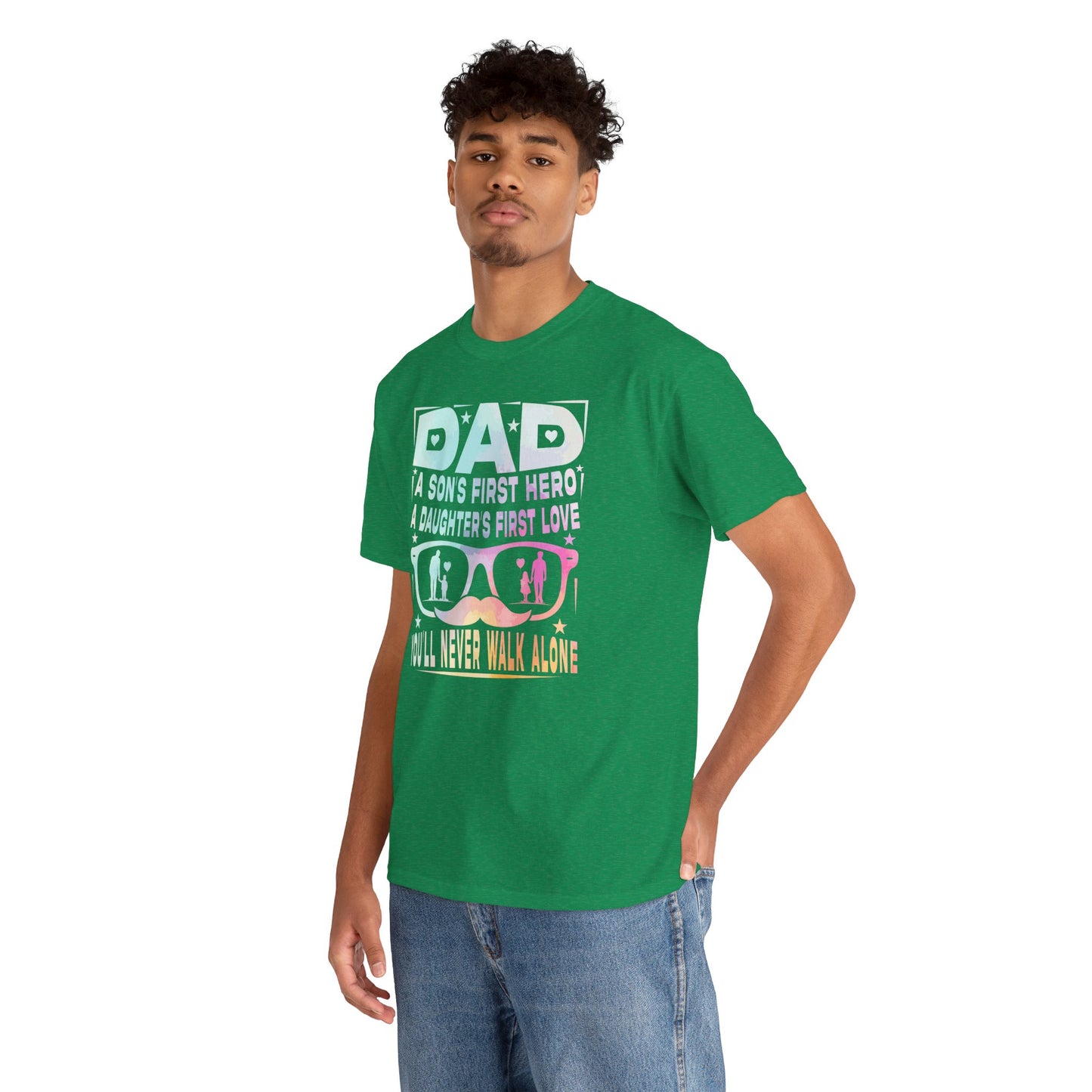 Gildan 5000 Dad Hero T-Shirt - Father's Day Gift - Heavy Cotton Tee Asst. Colors & Sizes