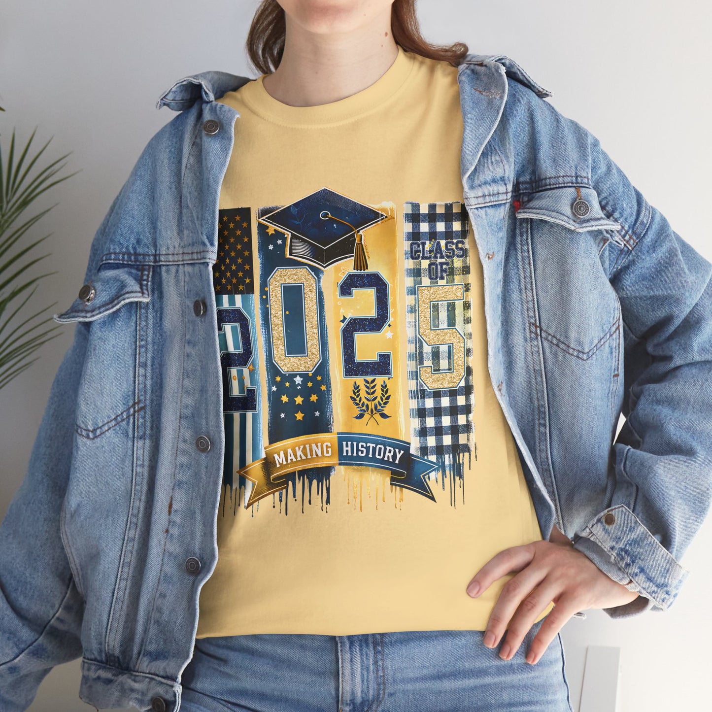 Gildan Graduation 2025 Heavy Cotton Tee - Making History Unisex Shirt Unisex Available in Asst. Sizes & Colors