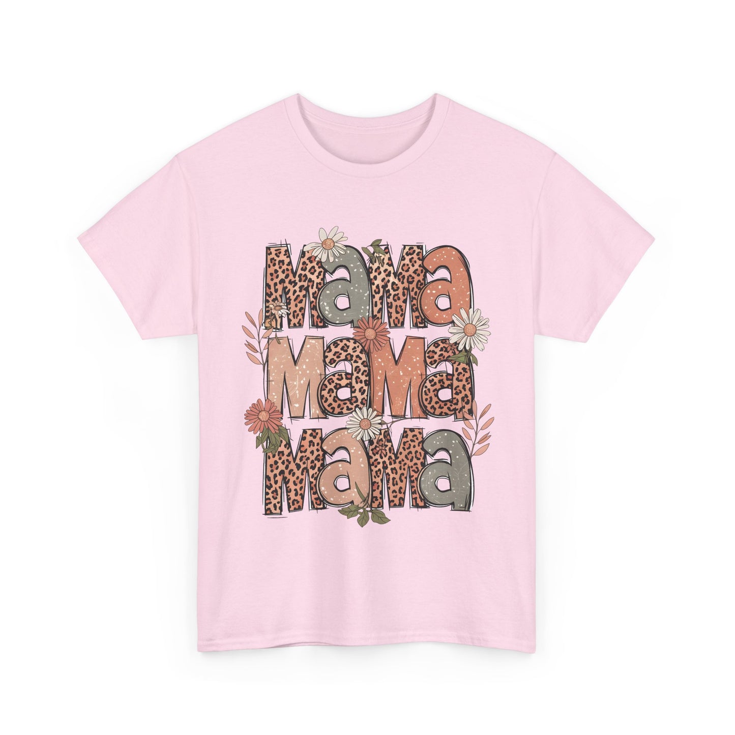Floral Mama Unisex Heavy Cotton Tee - Perfect Gift for Moms!