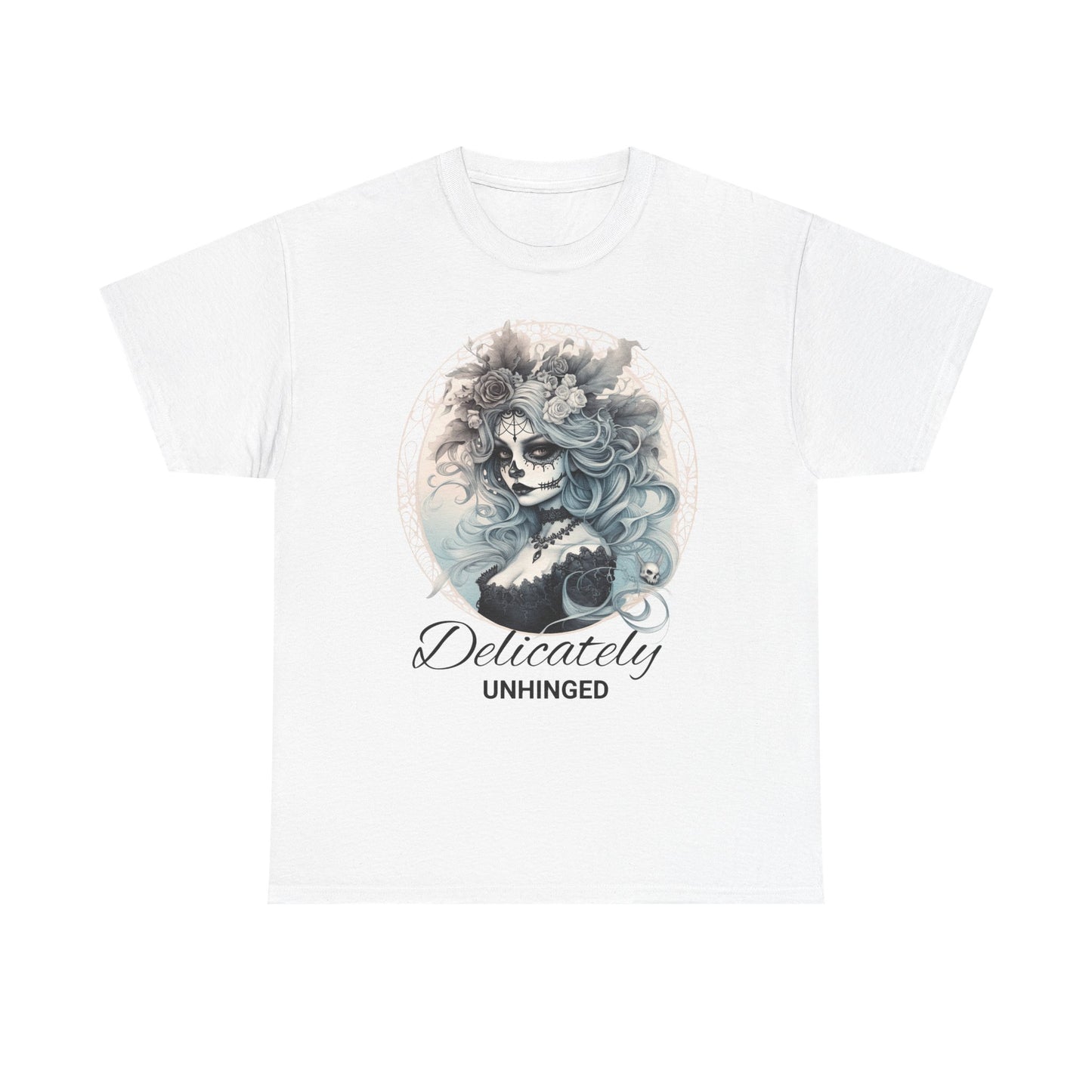 Delicately Unhinged Gothic T-Shirt – Dark Feminine Aesthetic Graphic Tee
