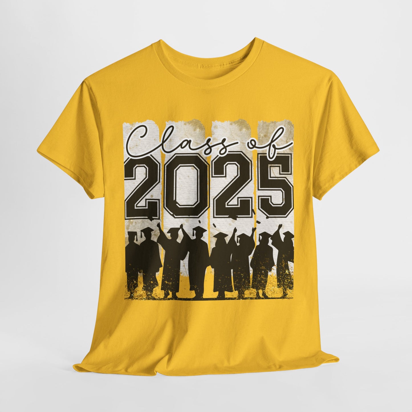 Gildan Garment Dyed Class of 2025 Graduation Tee - Unisex Heavy Cotton Shirt Your Choice Colors & Sizes