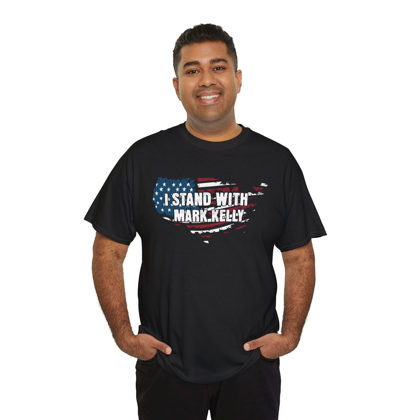 I Stand With Mark Kelly American Flag Design