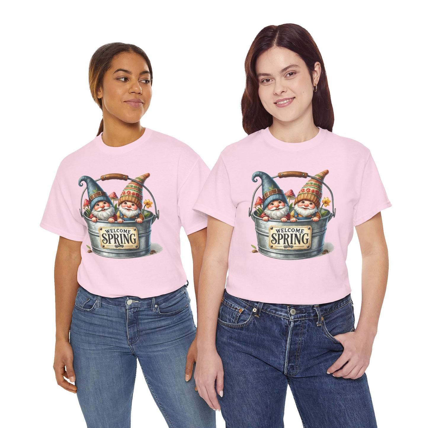 Welcome Spring Graphic Tee - Unisex Heavy Cotton Tee for Seasonal Celebrations