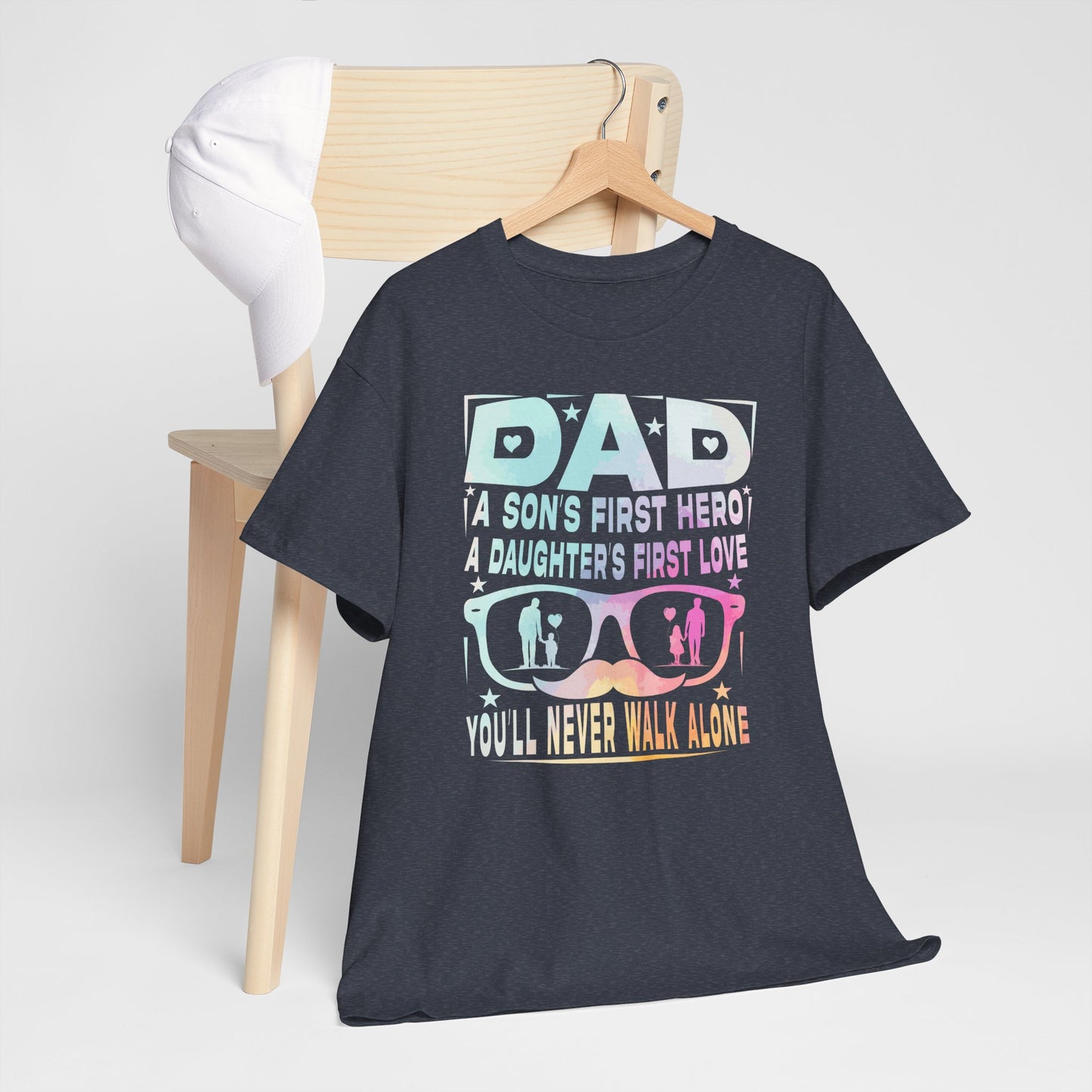 Gildan 5000 Dad Hero T-Shirt - Father's Day Gift - Heavy Cotton Tee Asst. Colors & Sizes