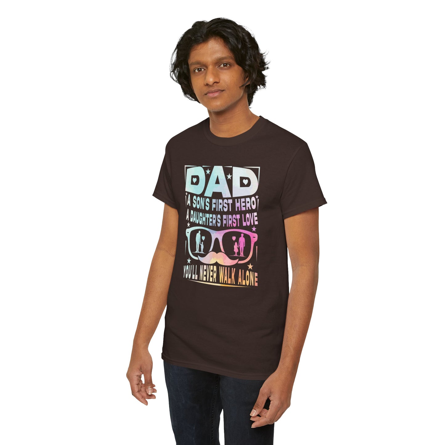 Gildan 5000 Dad Hero T-Shirt - Father's Day Gift - Heavy Cotton Tee Asst. Colors & Sizes