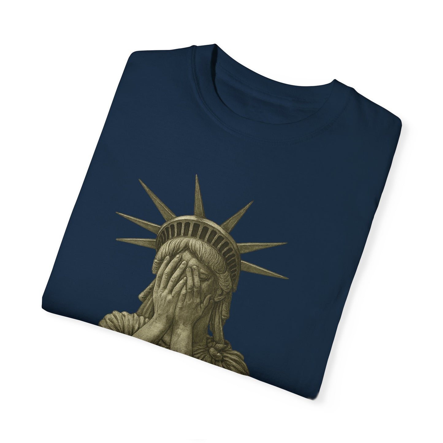 Lady Liberty Shocked Historian T-Shirt Parody Comfort Colors 1717