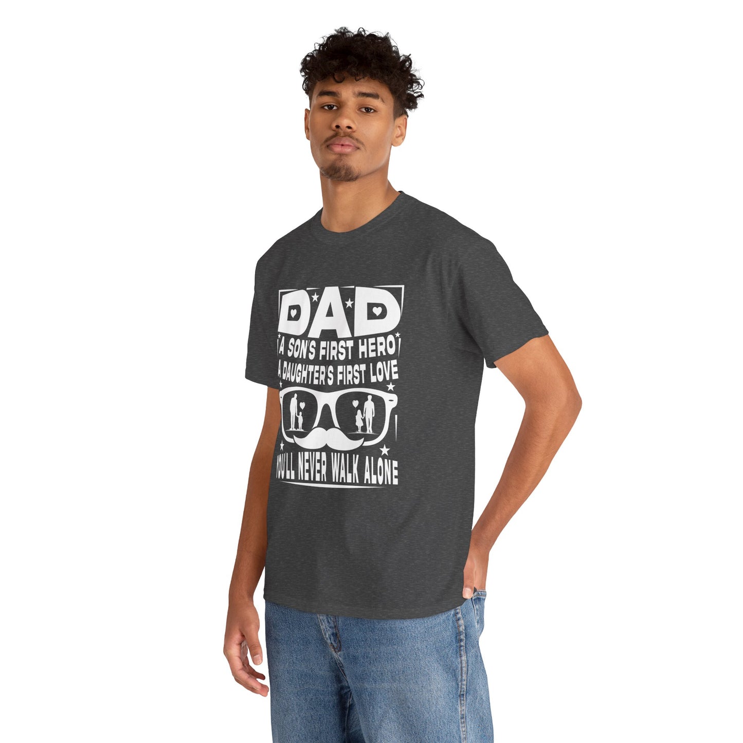 Dad Hero Unisex Heavy Cotton Tee - Perfect Gift for Father's Day