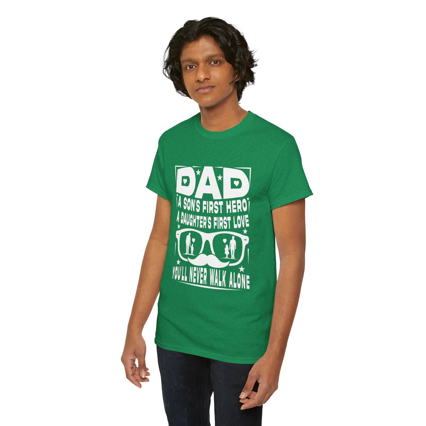 Dad Hero Unisex Heavy Cotton Tee - Perfect Gift for Father's Day