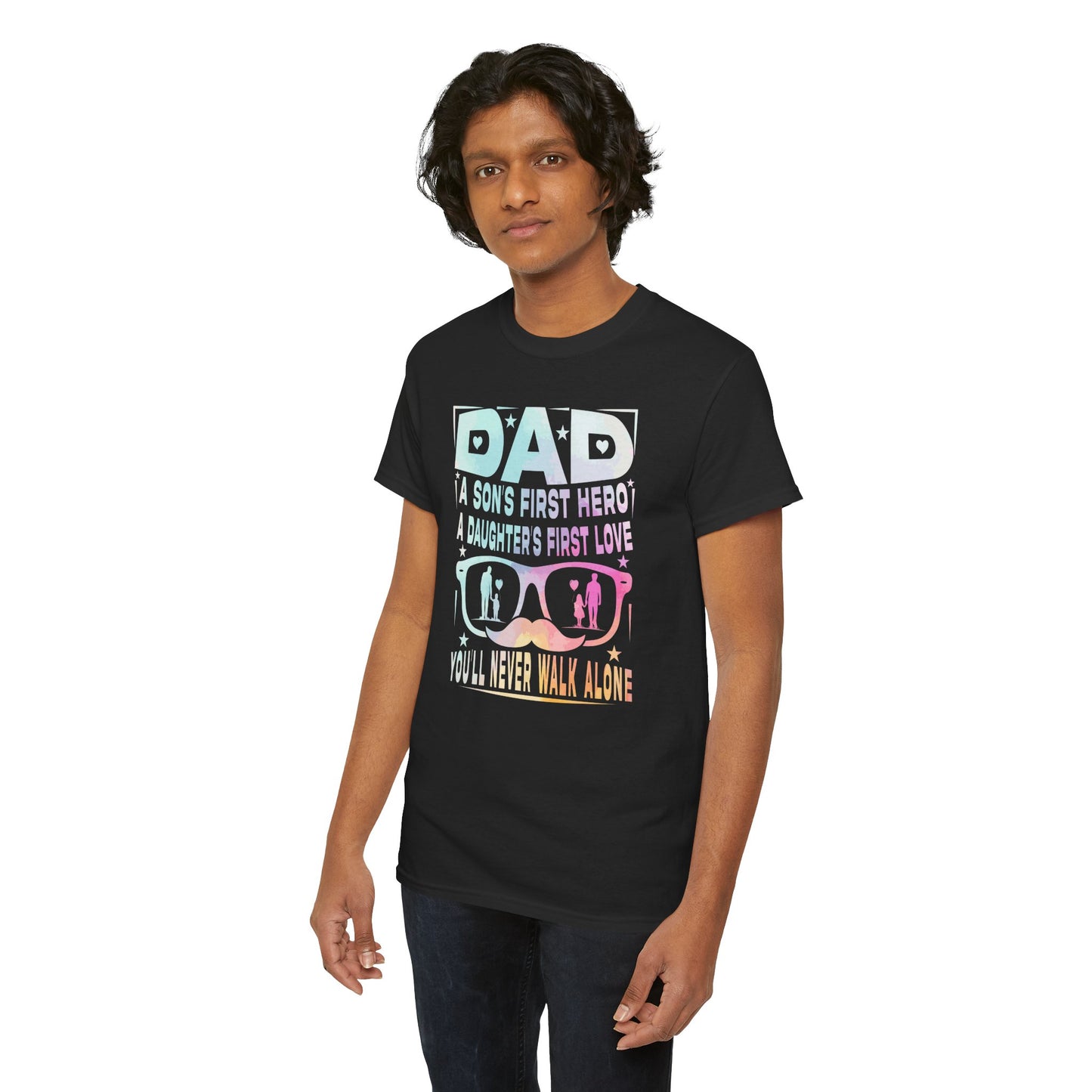 Gildan 5000 Dad Hero T-Shirt - Father's Day Gift - Heavy Cotton Tee Asst. Colors & Sizes