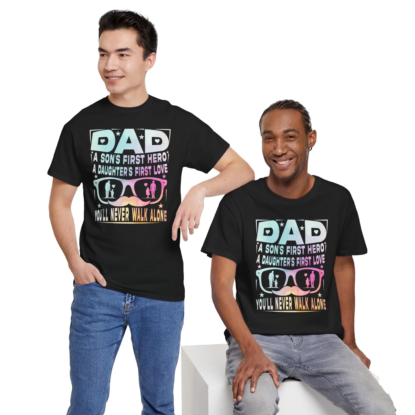 Gildan 5000 Dad Hero T-Shirt - Father's Day Gift - Heavy Cotton Tee Asst. Colors & Sizes