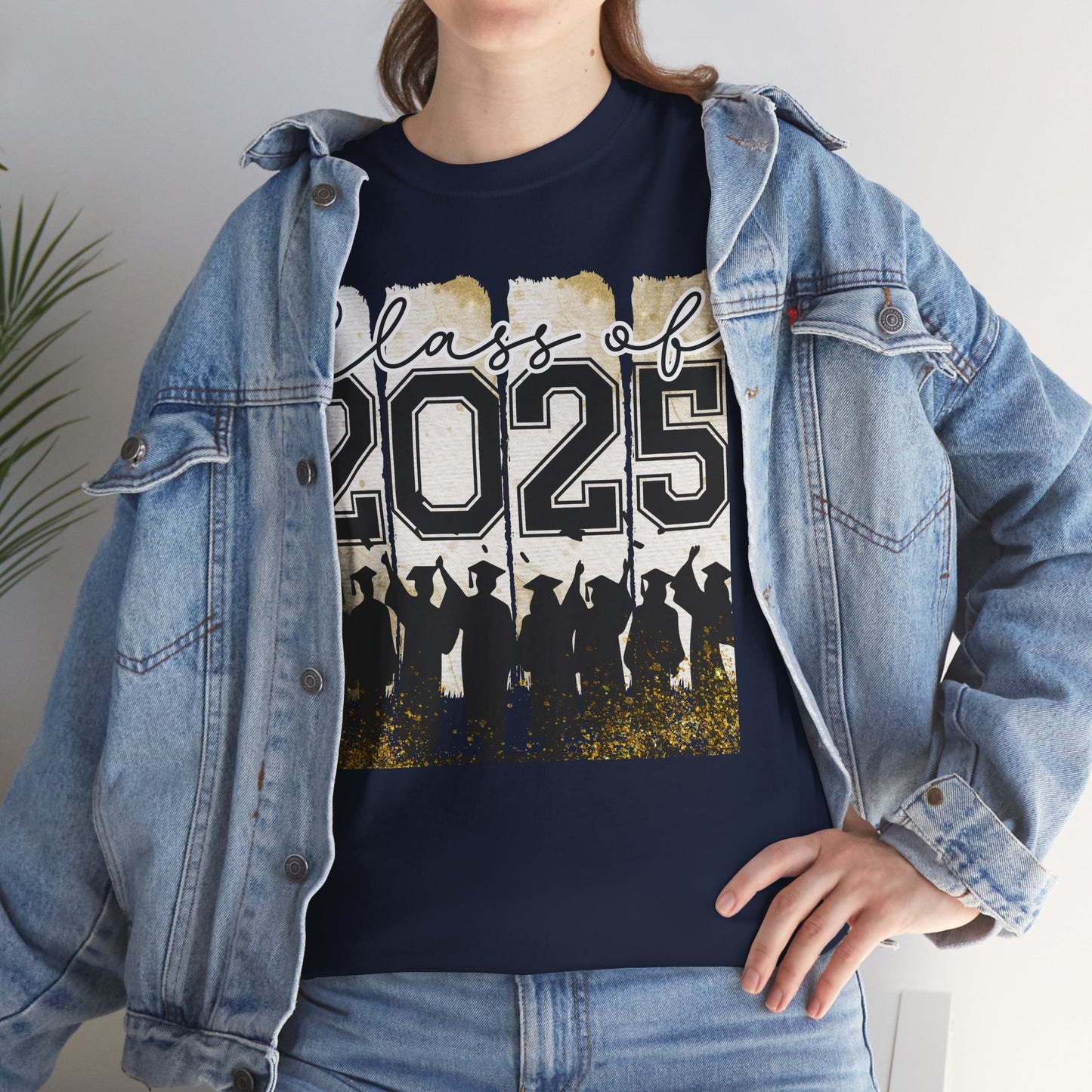 Gildan Garment Dyed Class of 2025 Graduation Tee - Unisex Heavy Cotton Shirt Your Choice Colors & Sizes