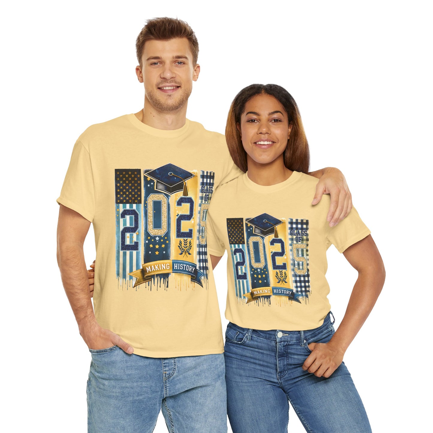 Gildan Graduation 2025 Heavy Cotton Tee - Making History Unisex Shirt Unisex Available in Asst. Sizes & Colors
