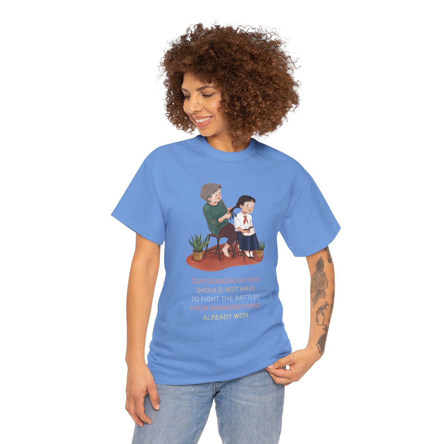 Empowering Granddaughter Unisex Heavy Cotton Tee