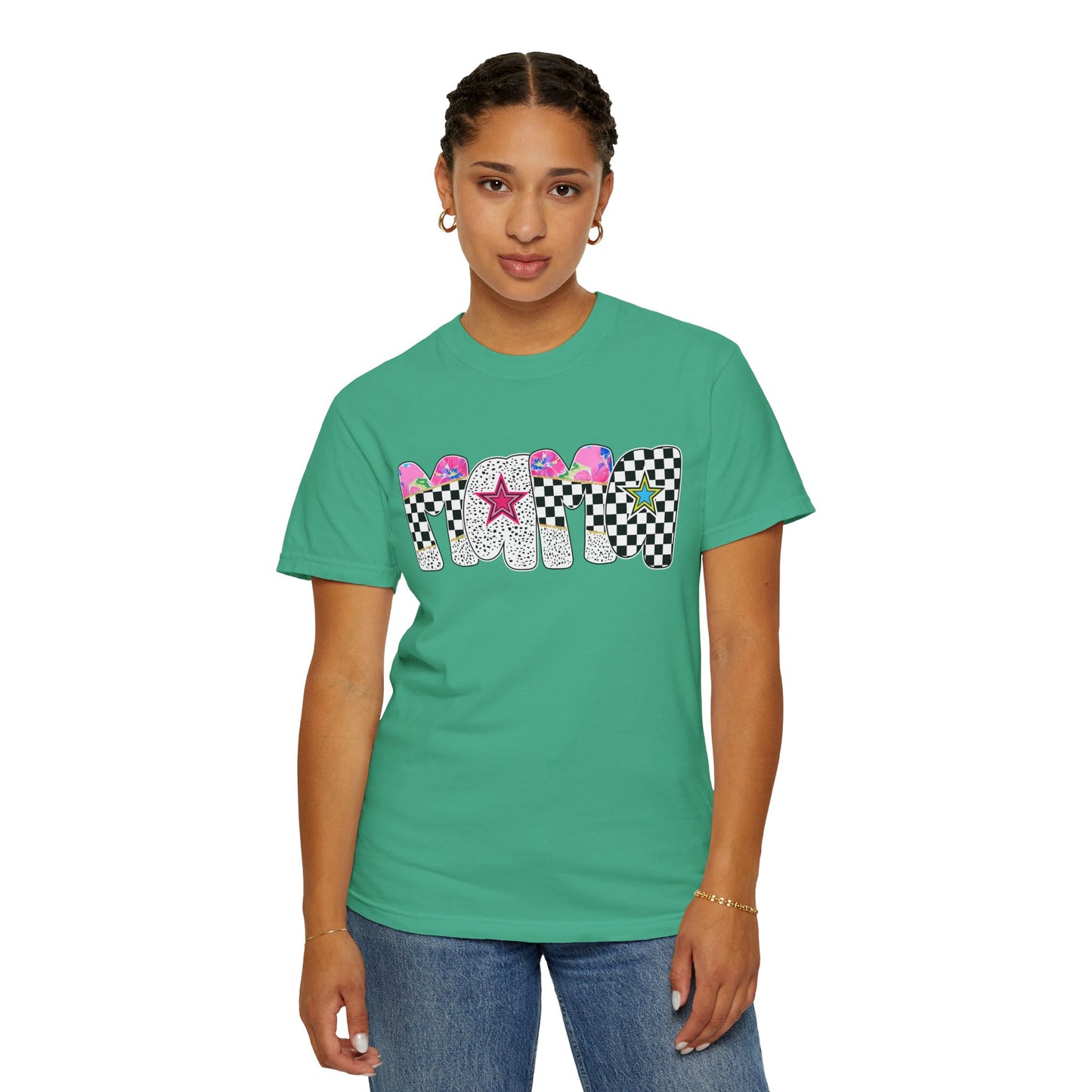 Comfort Colors Retro Vibe Mother's Day T-Shirt with Star Design Asst. Colors & Sizes