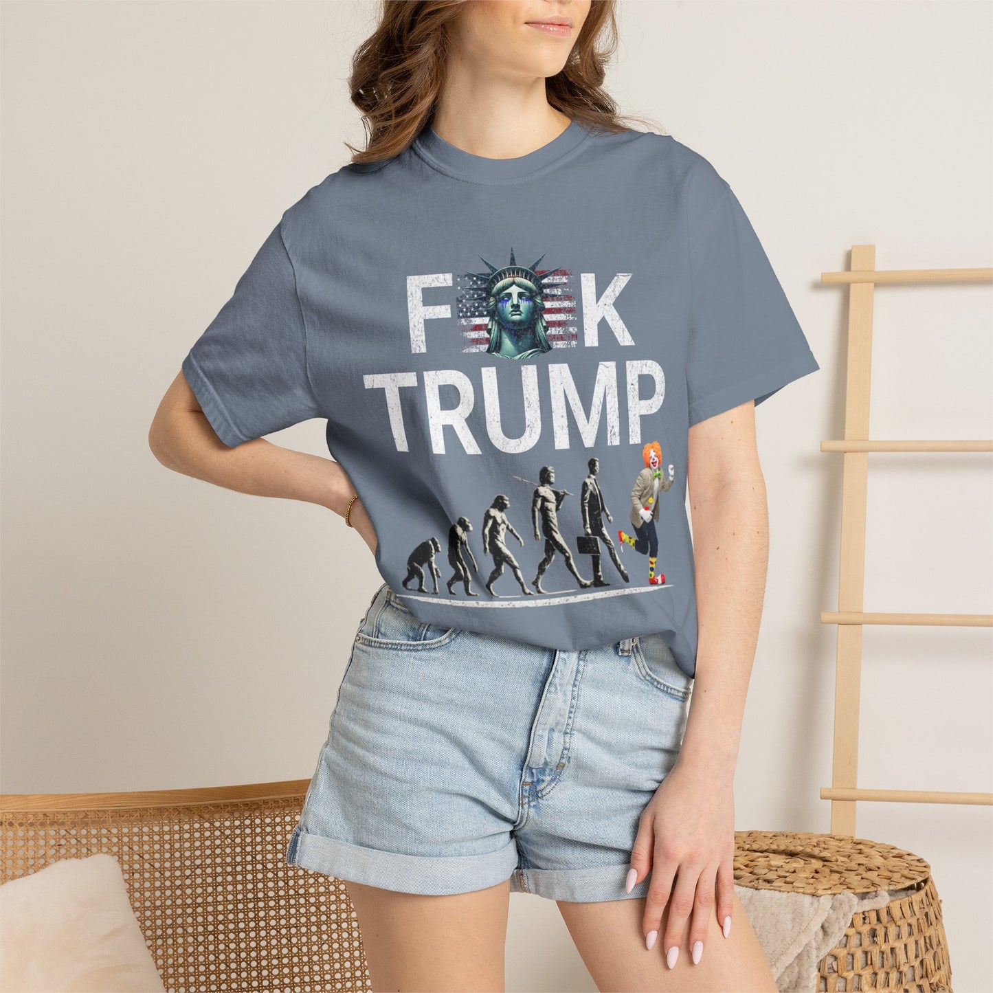 Political Satire Evolution Tee – Anti Trump Graphic Shirt –Graphic Tee- Political Satire Comfort Colors 1717