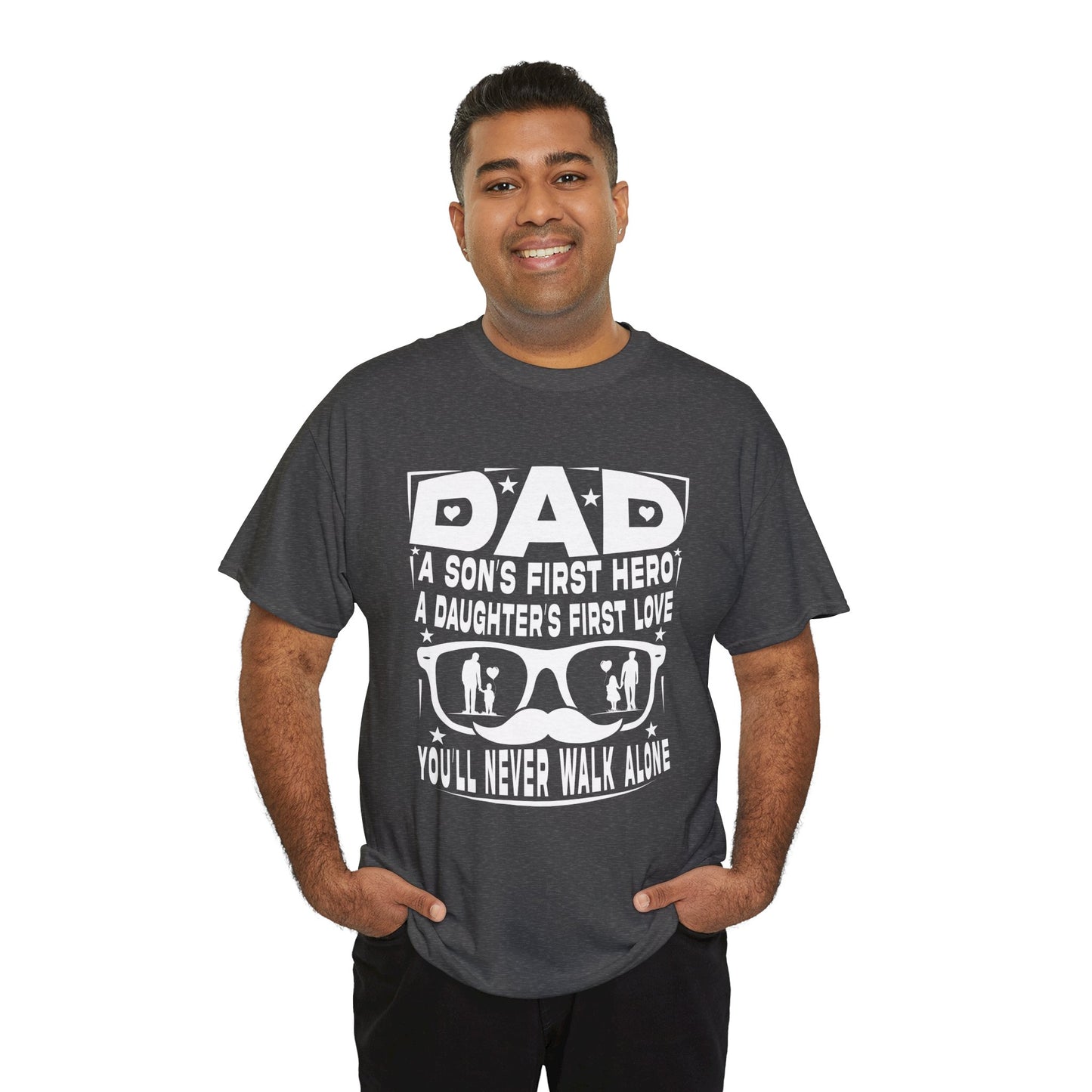 Dad Hero Unisex Heavy Cotton Tee - Perfect Gift for Father's Day