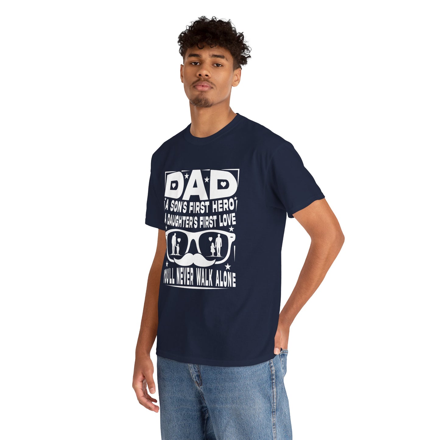 Dad Hero Unisex Heavy Cotton Tee - Perfect Gift for Father's Day
