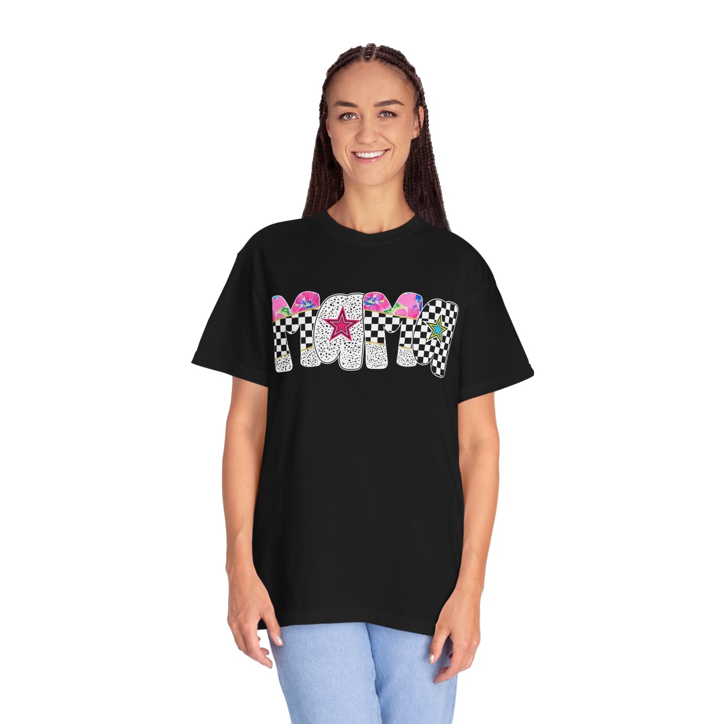 Comfort Colors Retro Vibe Mother's Day T-Shirt with Star Design Asst. Colors & Sizes