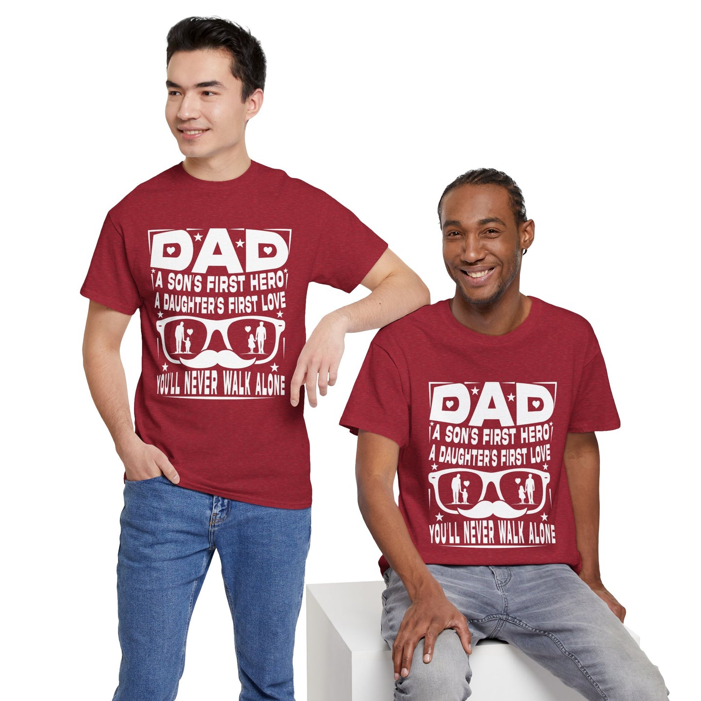 Dad Hero Unisex Heavy Cotton Tee - Perfect Gift for Father's Day