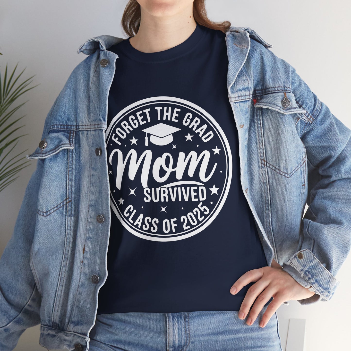 Gildan Comfortable Unisex Heavy Cotton Tee -"Forget the Grad, Mom..." Great gift for Graduation Asst. Sizes & Colors