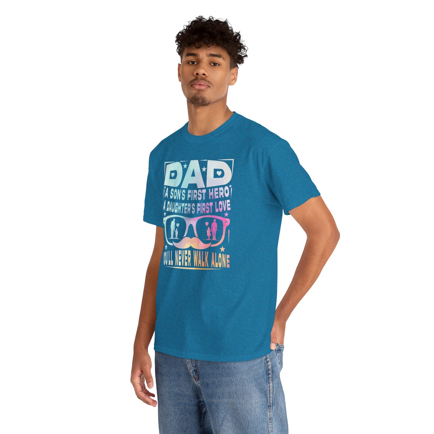 Gildan 5000 Dad Hero T-Shirt - Father's Day Gift - Heavy Cotton Tee Asst. Colors & Sizes