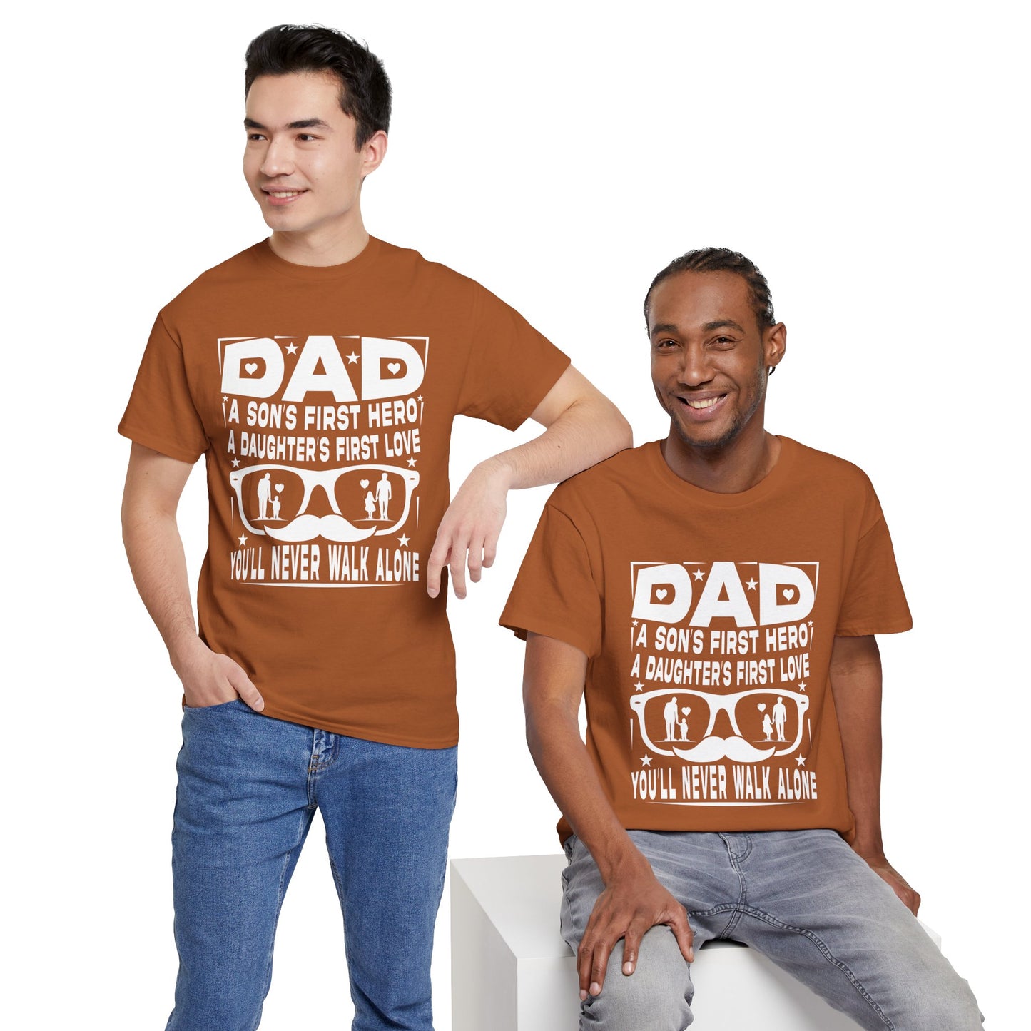 Dad Hero Unisex Heavy Cotton Tee - Perfect Gift for Father's Day