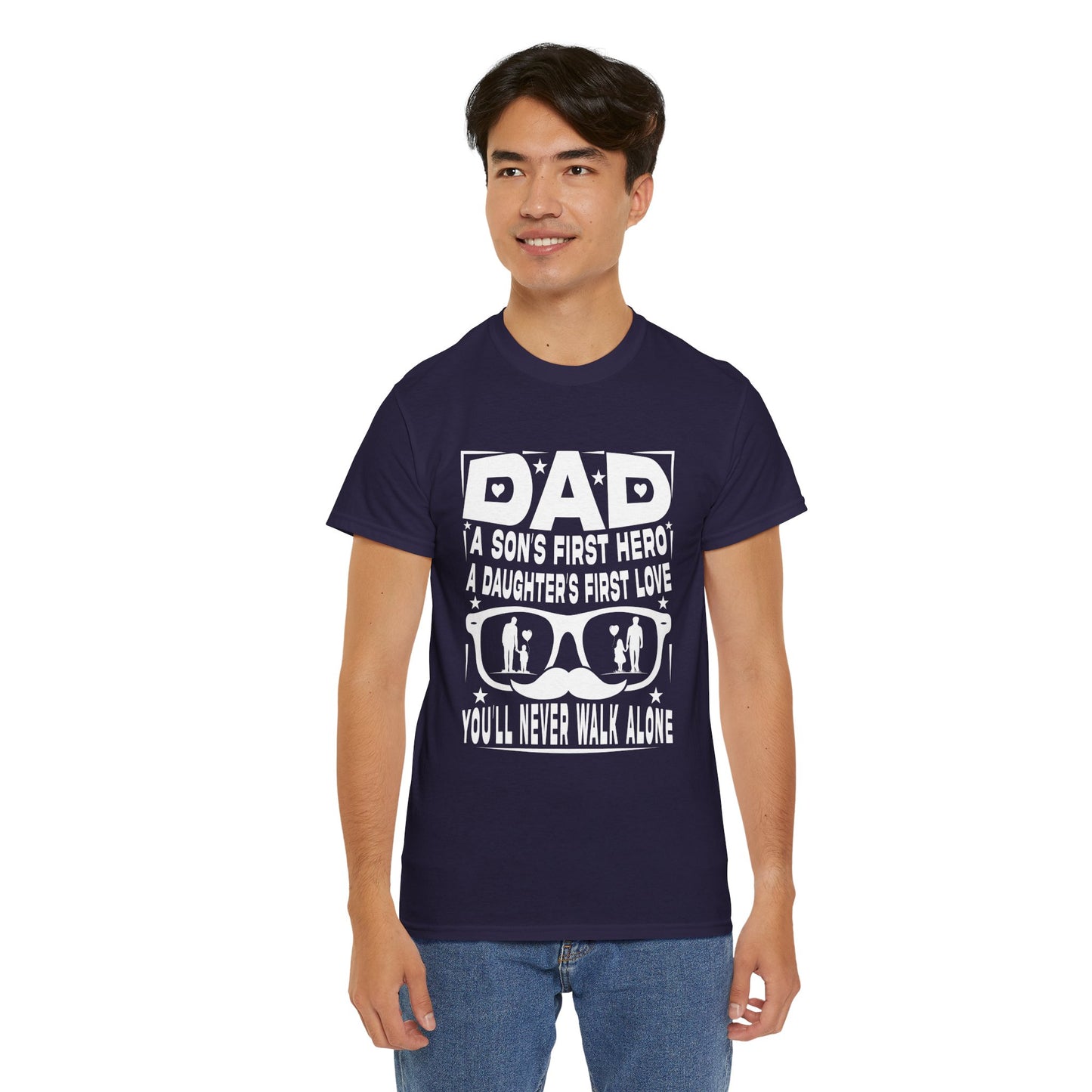 Dad Hero Unisex Heavy Cotton Tee - Perfect Gift for Father's Day