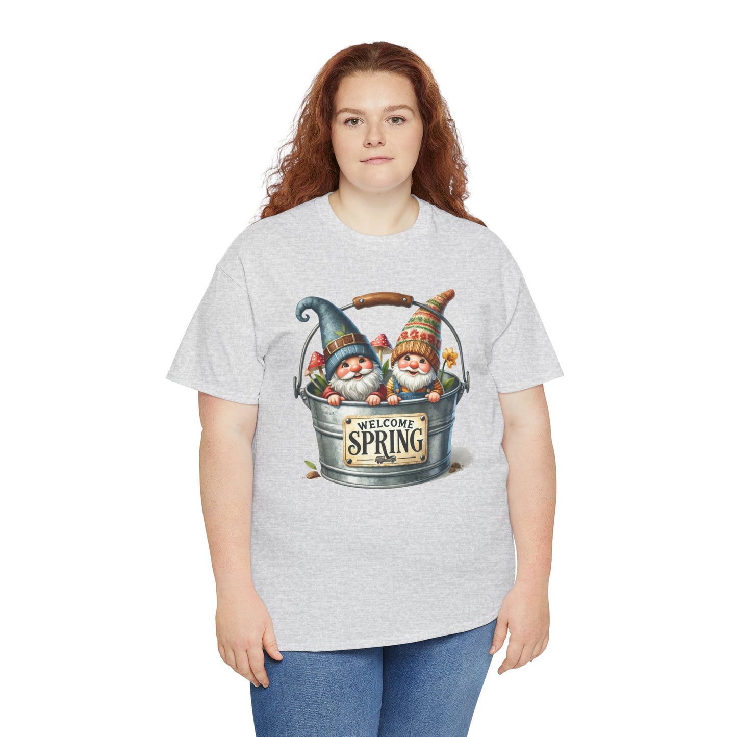 Welcome Spring Graphic Tee - Unisex Heavy Cotton Tee for Seasonal Celebrations