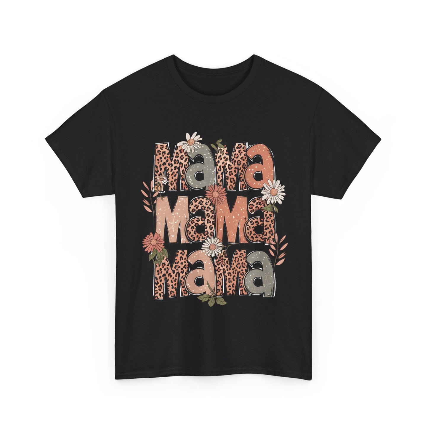 Floral Mama Unisex Heavy Cotton Tee - Perfect Gift for Moms!