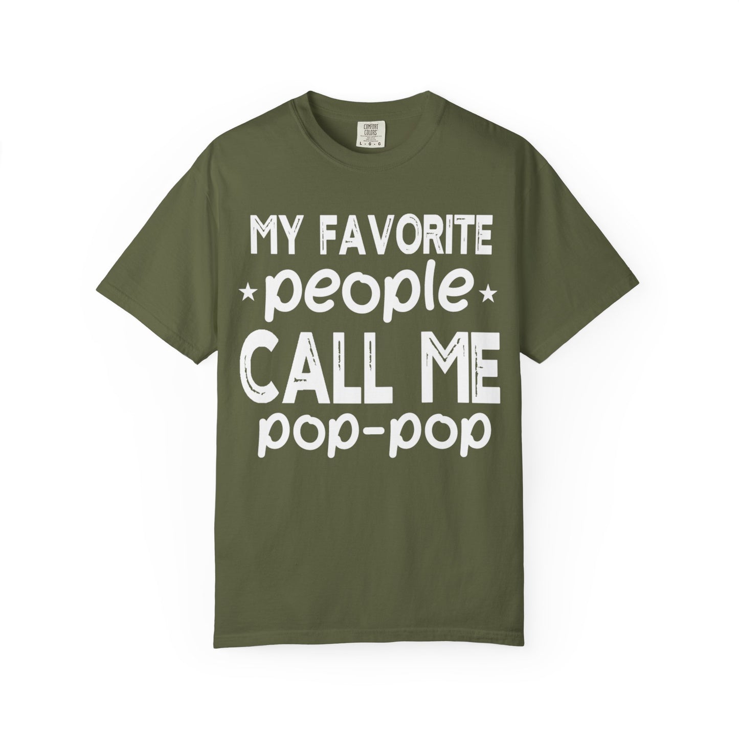 Comfort Colors Funny "Pop-Pop"  Garment-Dyed T-Shirt - Perfect for Grandparents Asst. Sizes & Colors