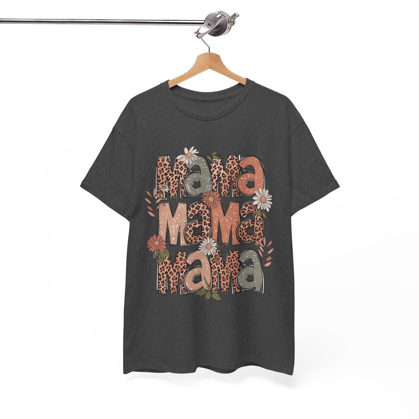 Floral Mama Unisex Heavy Cotton Tee - Perfect Gift for Moms!