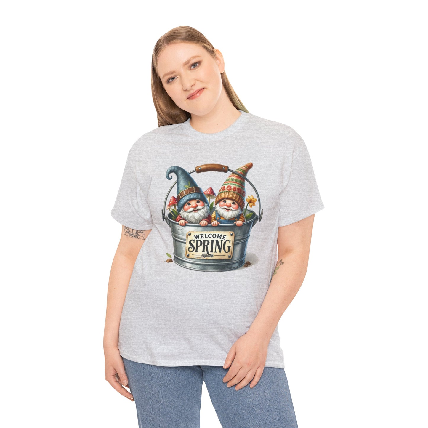 Welcome Spring Graphic Tee - Unisex Heavy Cotton Tee for Seasonal Celebrations