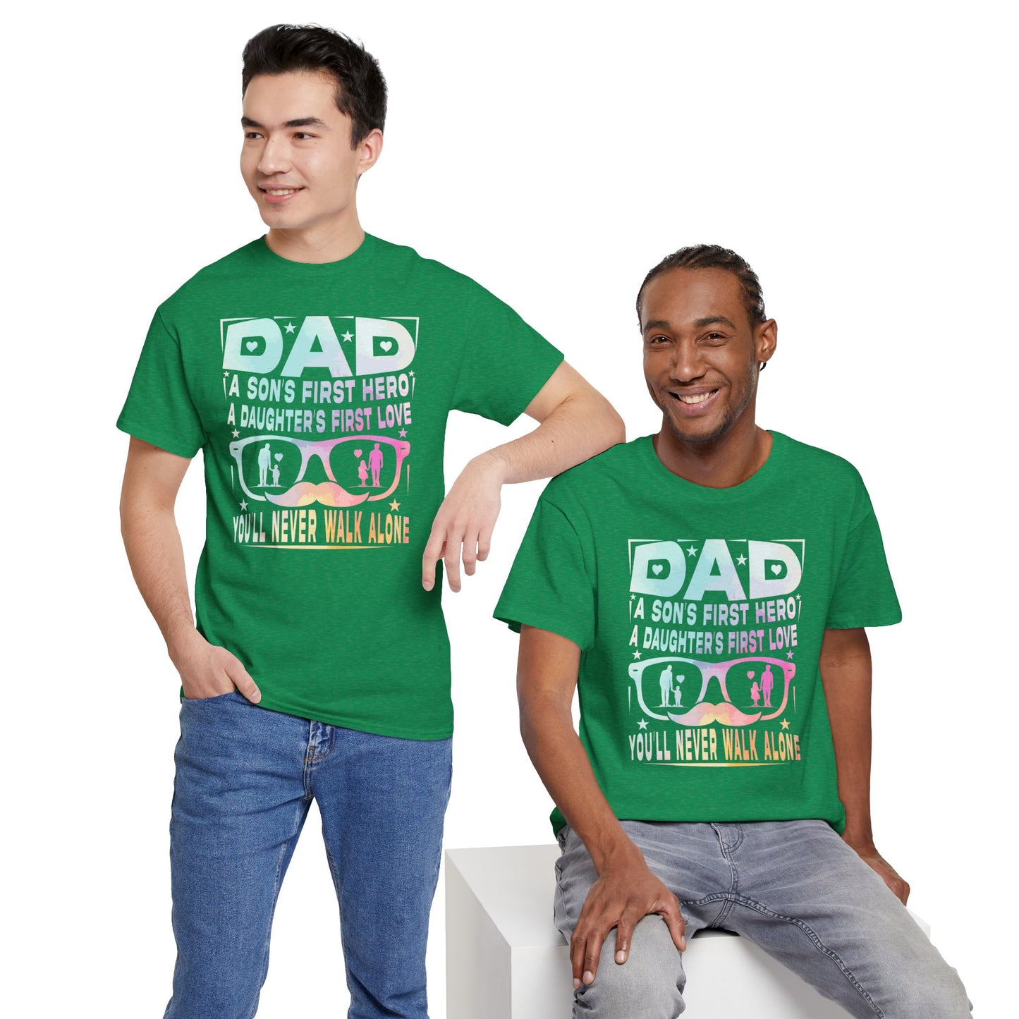 Gildan 5000 Dad Hero T-Shirt - Father's Day Gift - Heavy Cotton Tee Asst. Colors & Sizes