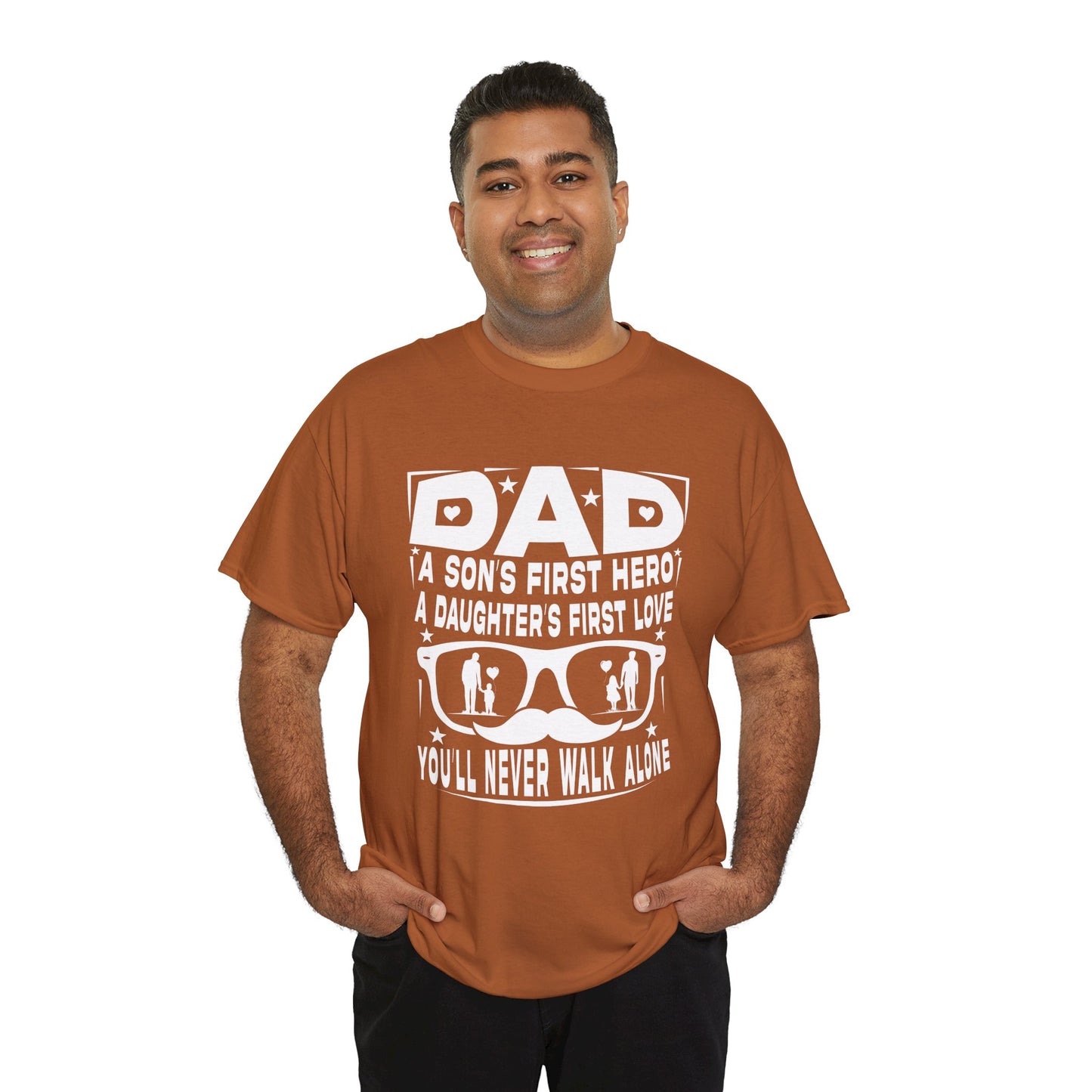 Dad Hero Unisex Heavy Cotton Tee - Perfect Gift for Father's Day
