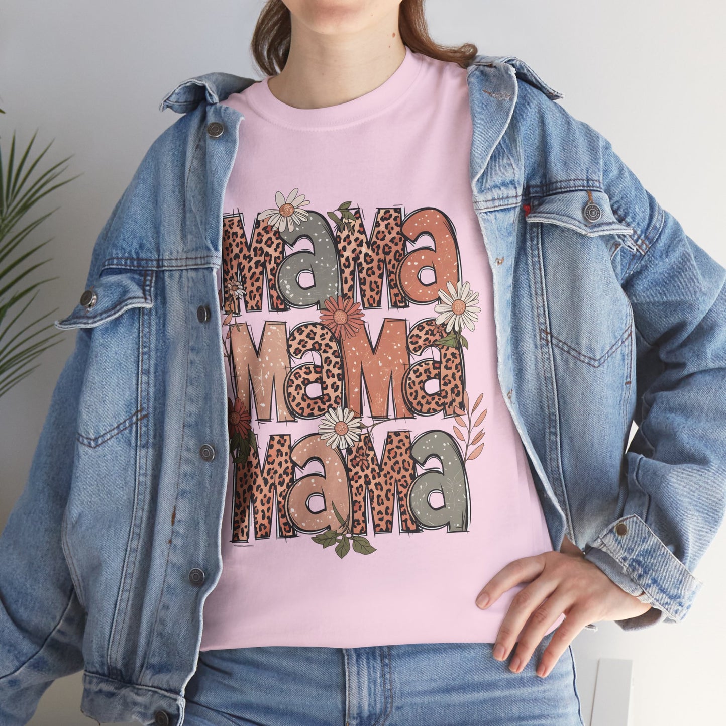 Floral Mama Unisex Heavy Cotton Tee - Perfect Gift for Moms!