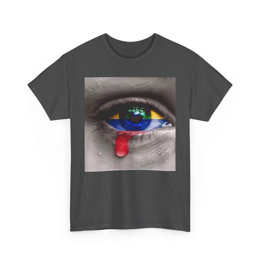 Show Your Support For Ukraine With This "Bleeding Eye" Unisex T-Shirt Available in Asst. Colors & Sizes