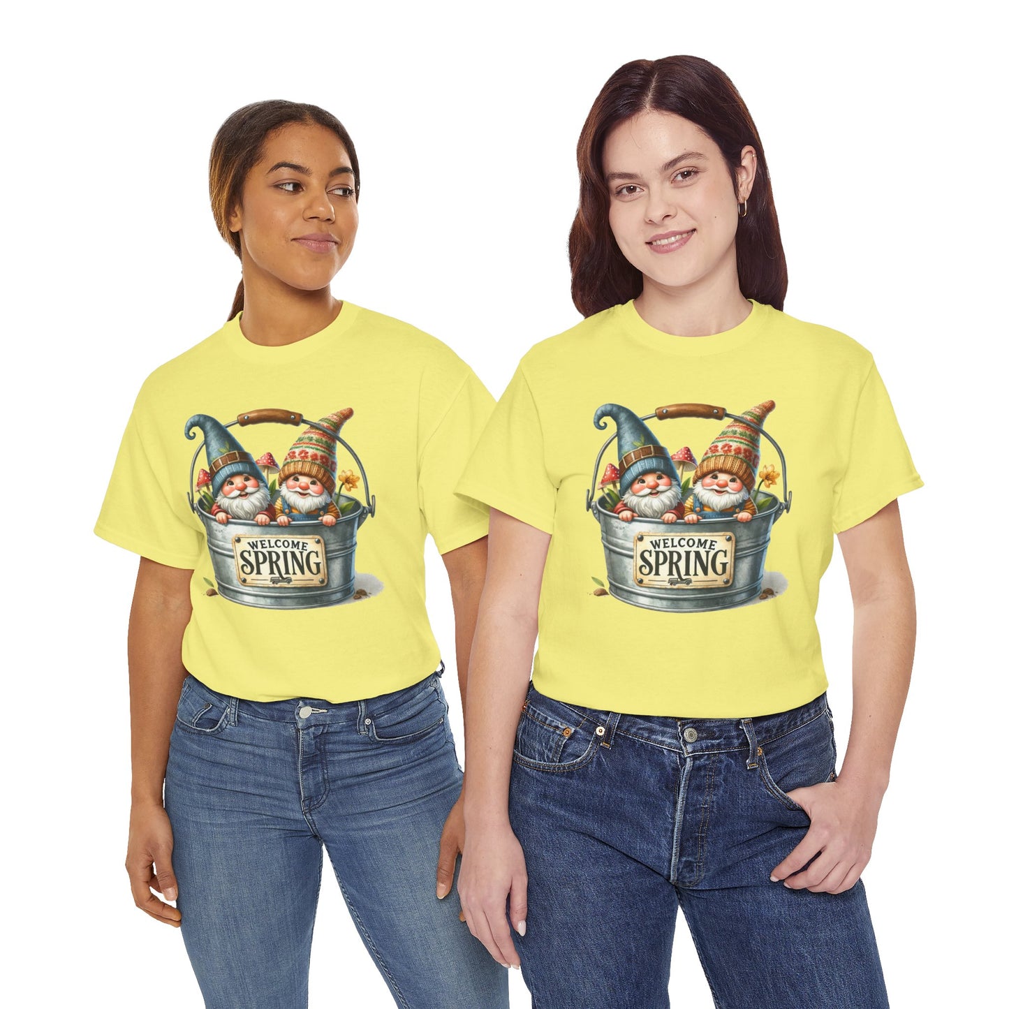 Welcome Spring Graphic Tee - Unisex Heavy Cotton Tee for Seasonal Celebrations