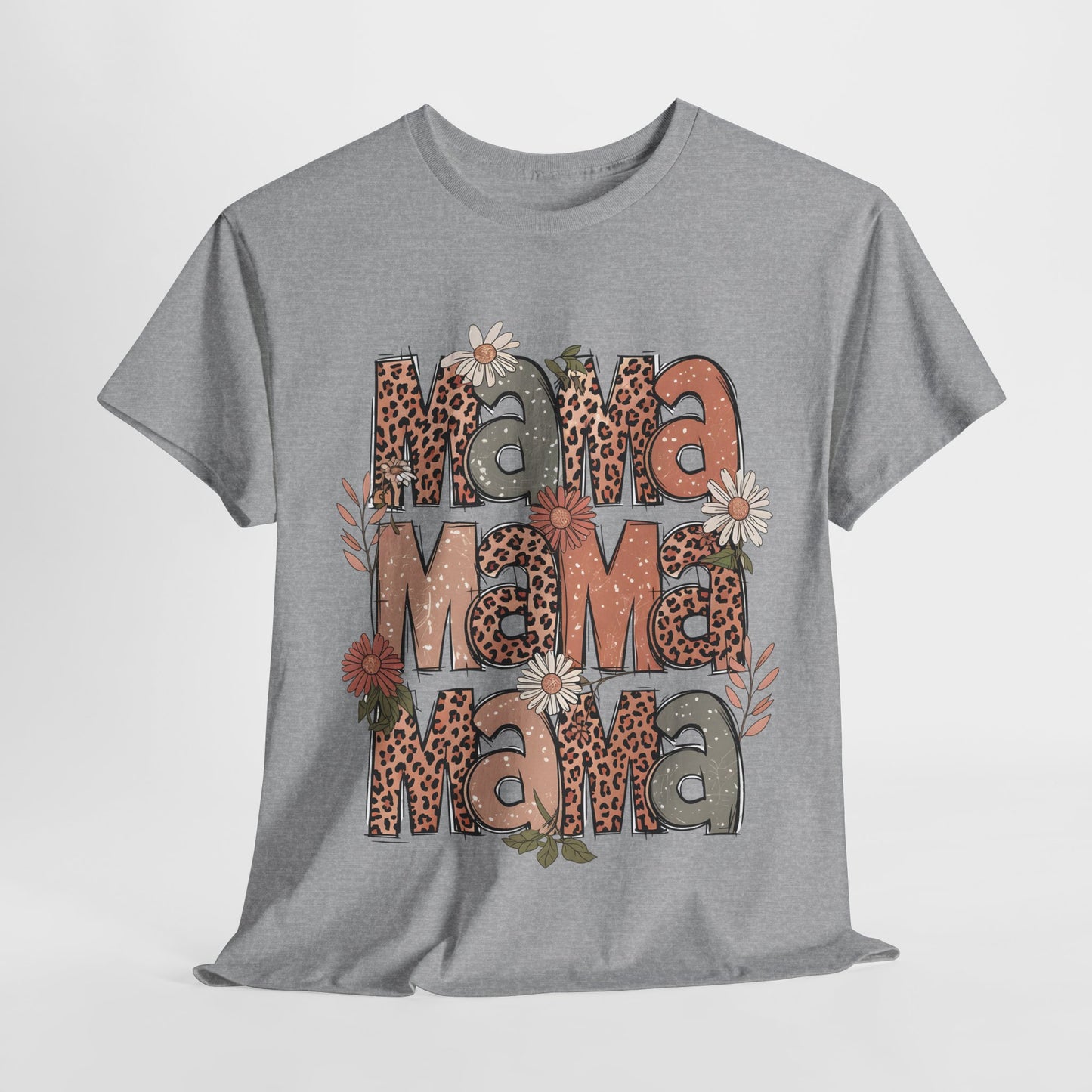 Floral Mama Unisex Heavy Cotton Tee - Perfect Gift for Moms!