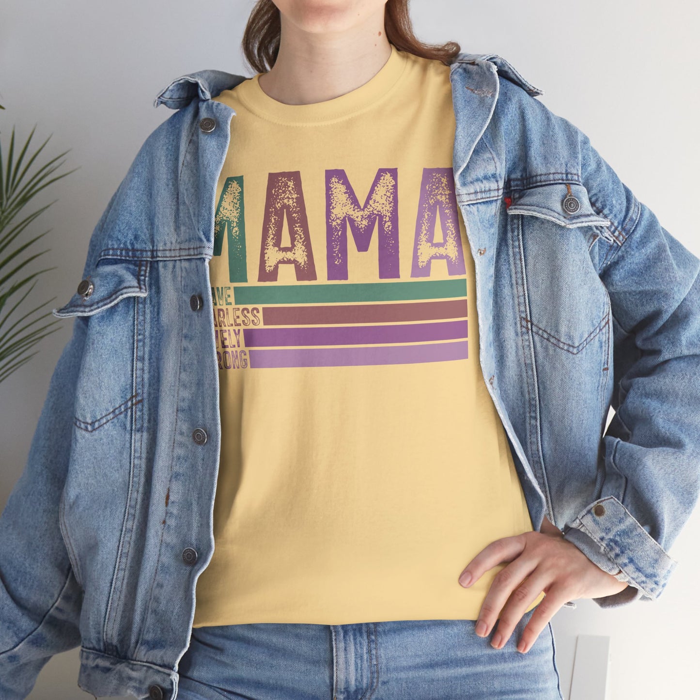 Inspirational Mama Tee - Brave, Fearless, Lovely, Strong Perfect for Mother's Day, Birthday. Asst. Colors & Sizes